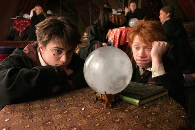 Harry and Ron in the magic class